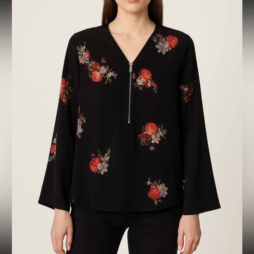 The Kooples 💯 silk Floral Women's Blouse 2 =small